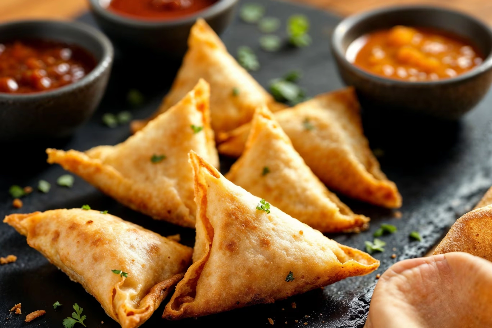 Le duo de snacks parfait : samoussas au fromage ou aux légumes -à essayer absolument